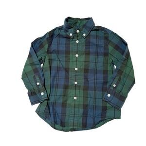 Crewcuts Button Up Plaid Shirt Size 2